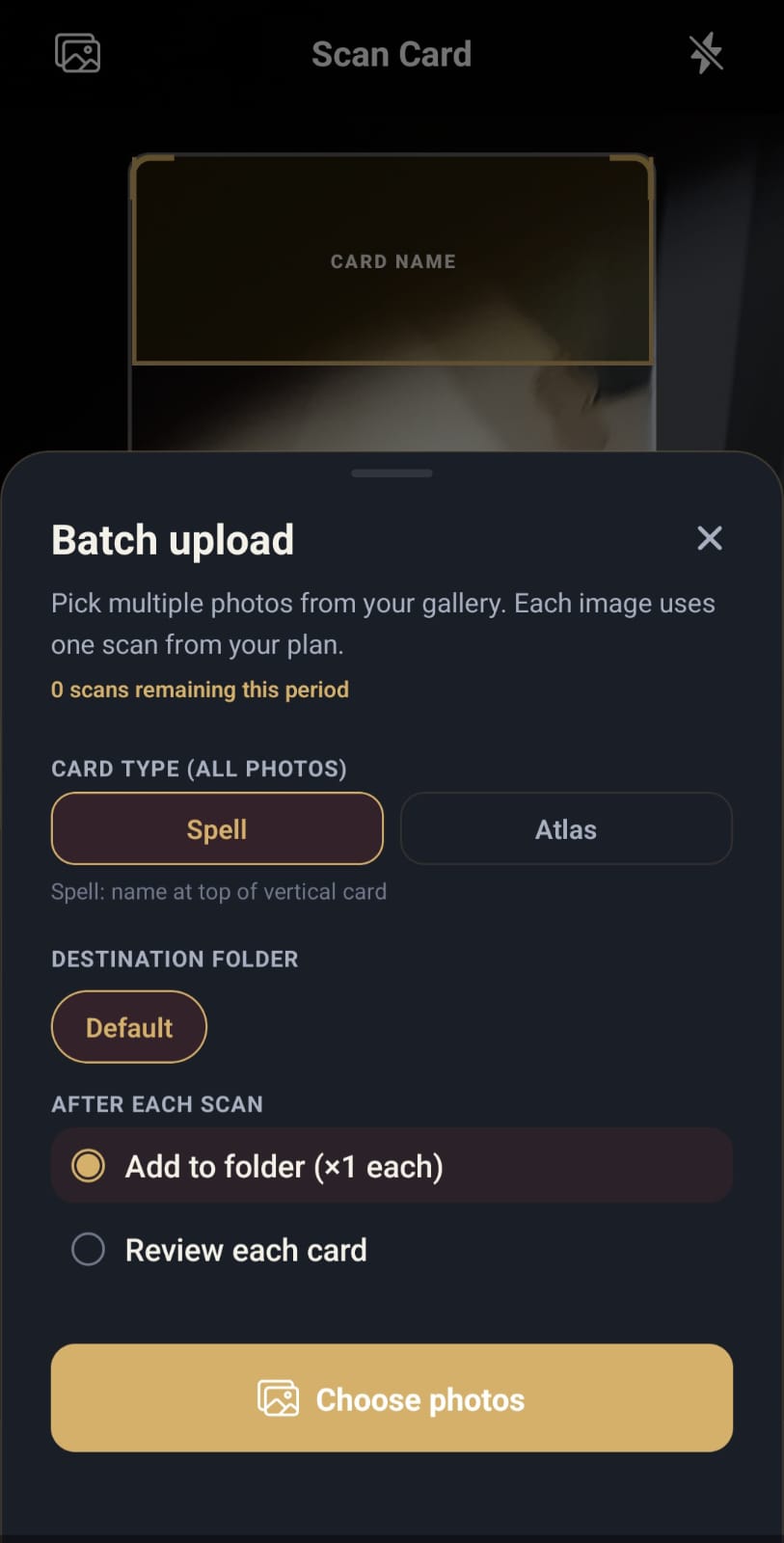 Batch upload