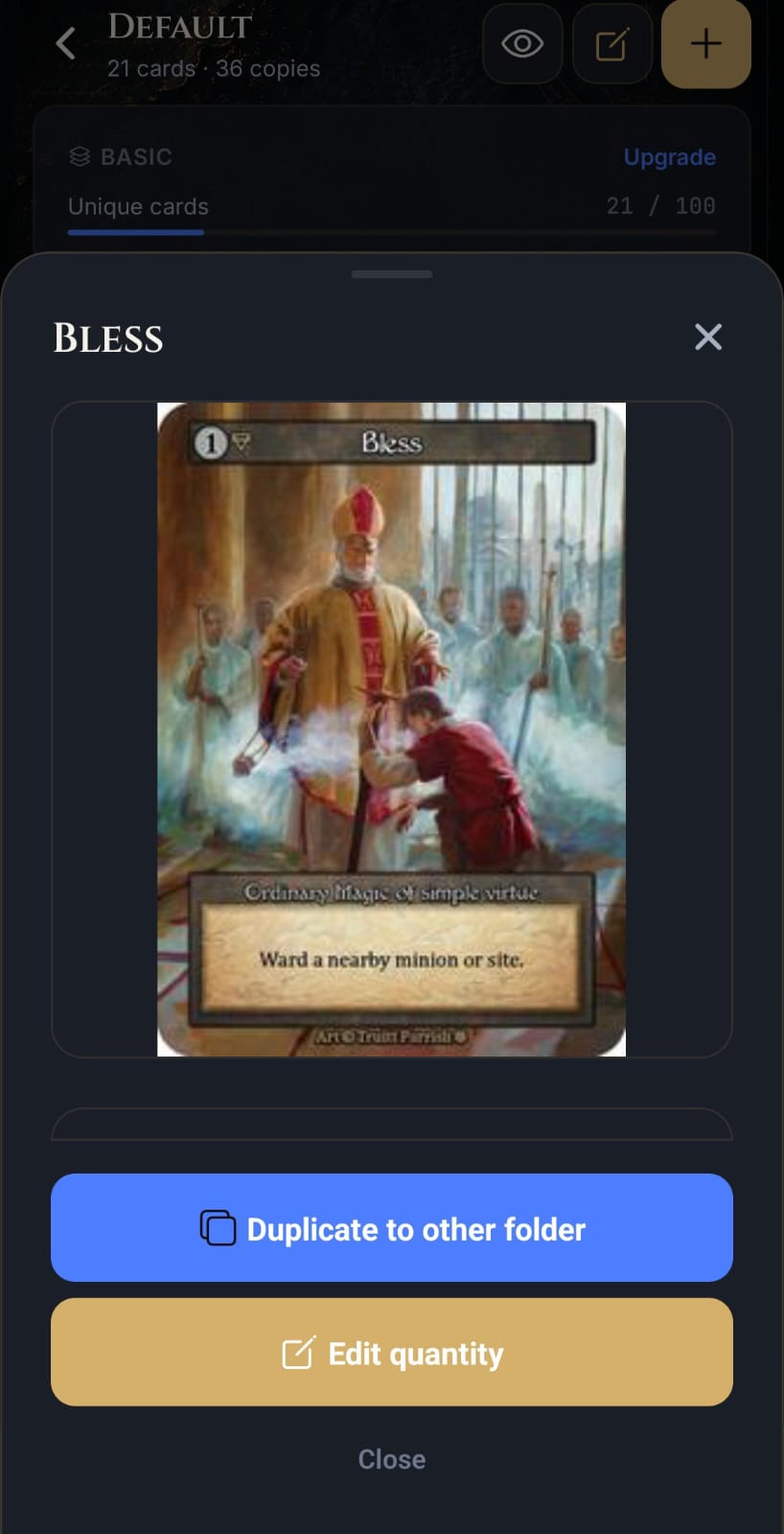 Card details