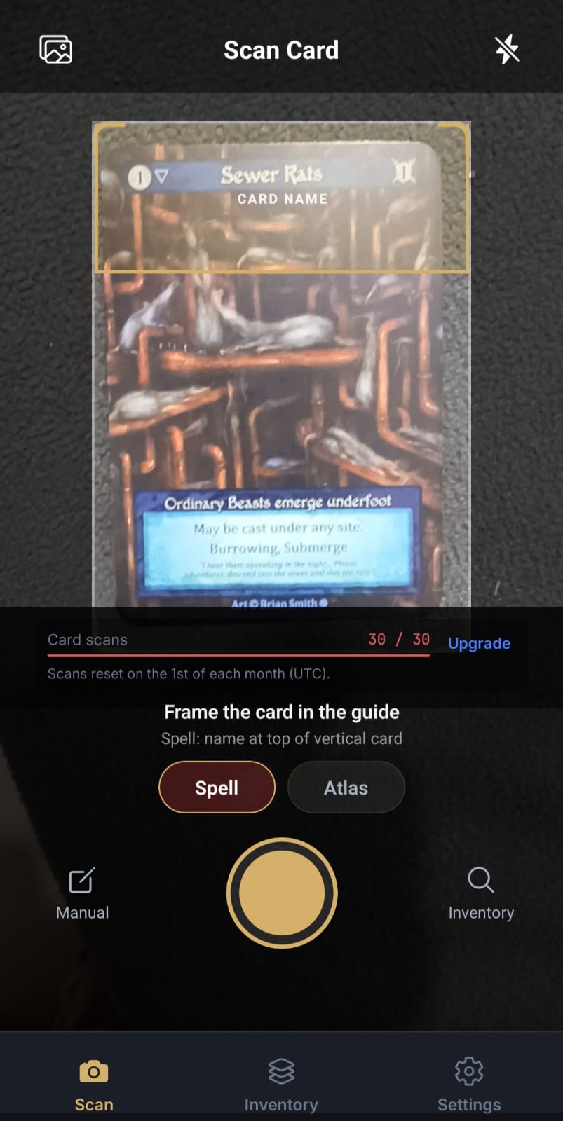 Card scan